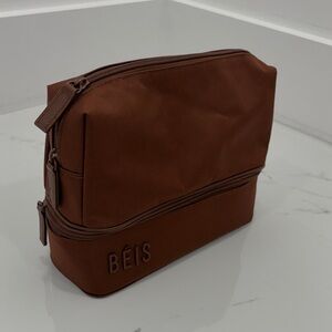 BEIS Brown Makeup Bag